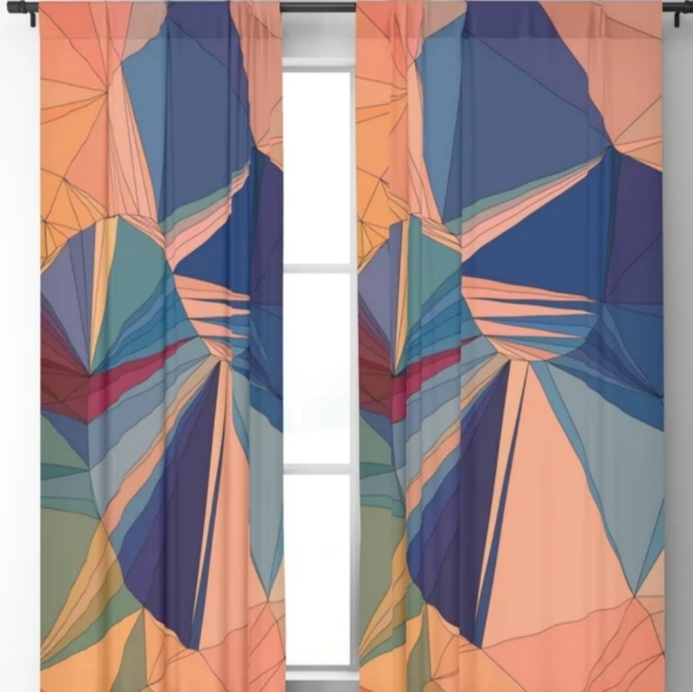 Abstract Blackout Curtains EUC